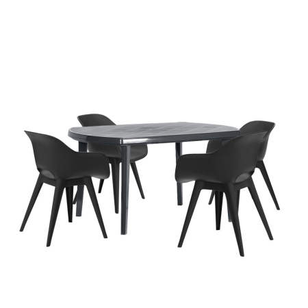 Grădină - Curver Vira 4+1 set mobilier de grădină grafit