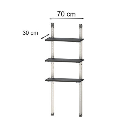Curver Set rafturi metalice cu 3 rafturi 70 cm [2]