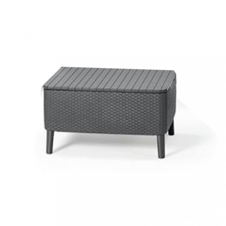 Curver Set Salemo cu canapea cu trei locuri, 2 fotolii, masă mică gri/gri deschis [3]