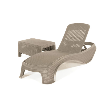 Curver Set șezlonguri de grădină Atlantic Corfu cu masă cappuccino [1]