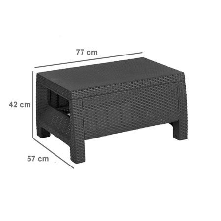 Curver Set șezlonguri de grădină Atlantic Corfu cu masă cappuccino [3]