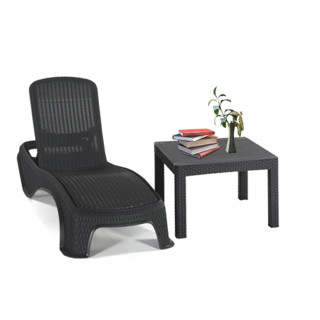 Produse temporar indisponibile - Curver Set șezlonguri de grădină Atlantic Orlando cu masă grafit