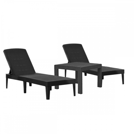 Produse temporar indisponibile - Curver Set șezlonguri de grădină Jaipur duo cu masă Rosario