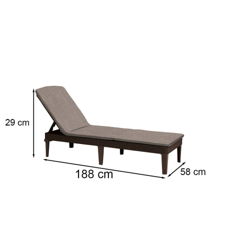 Curver Șezlong de grădină Jaipur cu pernă [2]