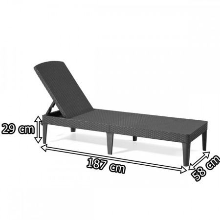 Curver Șezlong de grădină Jaipur cu pernă [5]