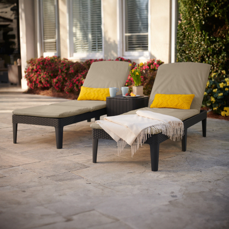 Curver Șezlong de grădină Jaipur cu pernă [3]