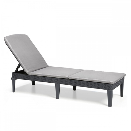 Mobilier grădină - Curver Șezlong de grădină Jaipur cu pernă grafit