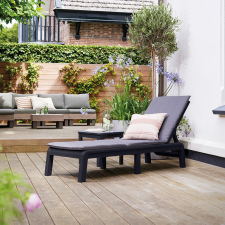 Curver Șezlong Mallorca din plastic cu pernă [1]