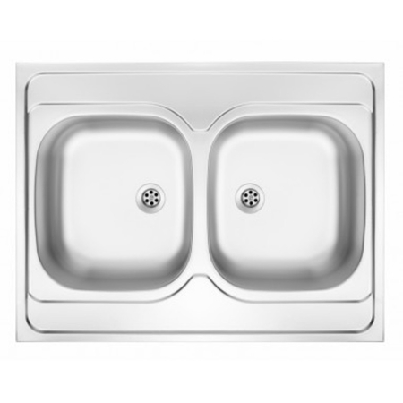 Produse temporar indisponibile - Deante TANGO Chiuvetă din oțel inoxidabil cu 2 spătare pentru bazin, design ridicat - efect textil, 800 x 600 mm