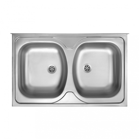 Produse temporar indisponibile - Deante Chiuvetă Tango din oțel inoxidabil cu două chiuvete cu efect textil