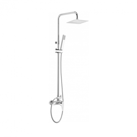 Produse temporar indisponibile - Deante Coloană de duș pătrată Peonia cu baterie, cromată