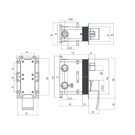 Deante Deante BXX0DWM Vigo piesă de schimb pentru smart-box, crom [2]