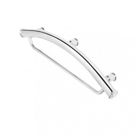 Baie - Deante Vital mâner din oțel montat pe perete cu suport pentru prosoape, crom