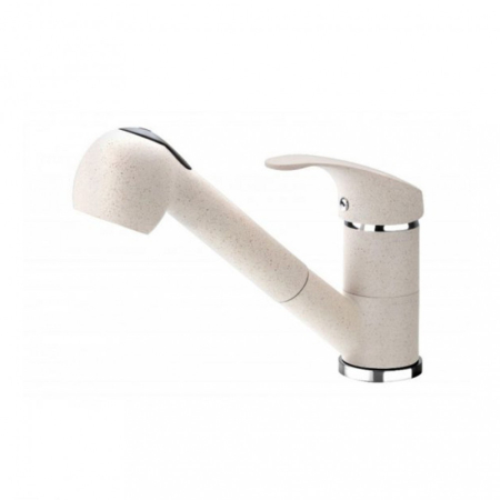 Produse temporar indisponibile - Deante Robinet chiuvetă Pepe cu pulverizator extensibil, granit nisip.