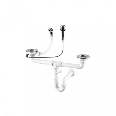 Produse temporar indisponibile - Deante Sifon pentru chiuvete din granit cu 1,5 și 2 vase