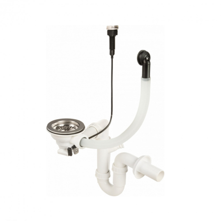 Produse temporar indisponibile - Deante Sifon Space Saver pentru chiuvete de granit cu 1 vas, crom