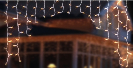 DekorTrend Cortină de lumină cu LED-uri pentru interior și exterior în alb cald [1]