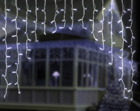 DekorTrend Cortină de lumină cu LED-uri pentru interior și exterior în alb rece [1]