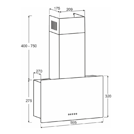Focus Hotă de bucătărie Almada 60 BL 65 W [4]