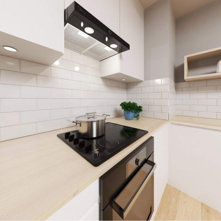 Focus Hotă de bucătărie încorporată MODO neagră 80 W [5]