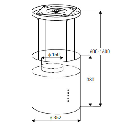 Focus Hotă de bucătărie suspendată Tango 190 W [1]