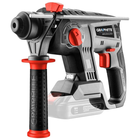 graphite BURGHIU CU PERCUȚIE FĂRĂ FIR CU FUNCȚIE DALTĂ, ENERGY+ 18V, 2,2J, FĂRĂ ACUMULATOR, GRAFIT [1]