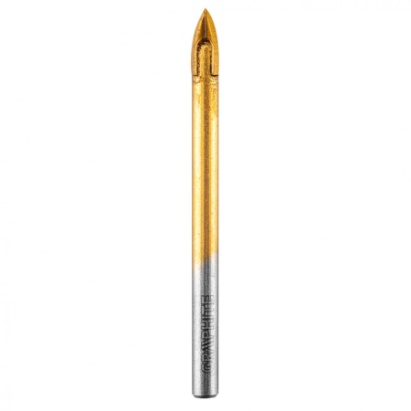 Construcții - Graphite Burghiu universal pentru sticlă cu 4 margini, pentru găurirea lemnului, plasticului, metalului, pietrei, ceramicii, 6 mm, grafit