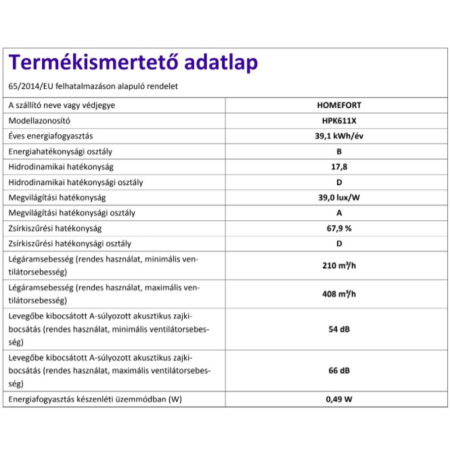 Homefort Hotă HOMEFORT HPK611X [5]