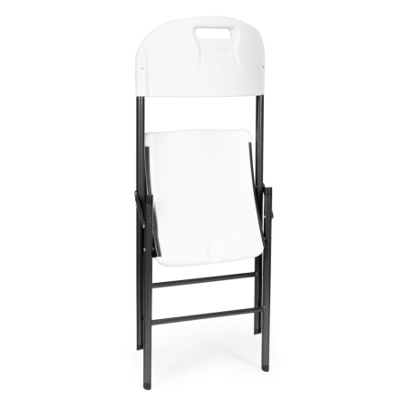 Homelux 4 bucăți scaun pliabil metal și HDPE alb [5]