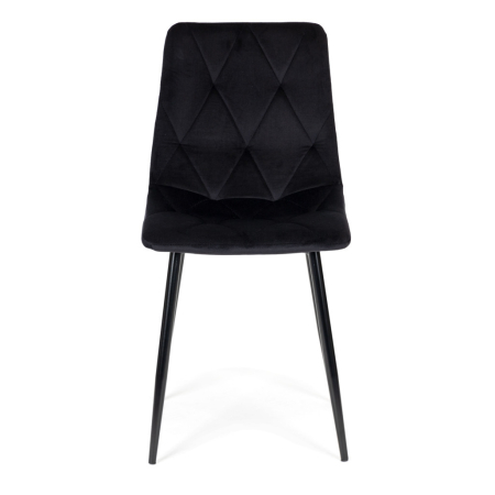 Homelux 4 piese matlasate catifea scaun de luat masa neagră [1]