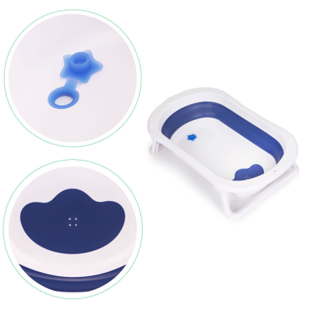 Homelux Baie pentru copii cu scurgere pliabilă albastru [8]