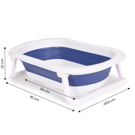 Homelux Baie pentru copii cu scurgere pliabilă albastru [9]