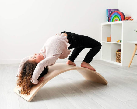 Homelux Balancing bord pentru copii din lemn rocker exercițiu de echilibrare [9]