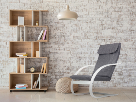 Homelux Balansoar finlandez cu cadru din lemn alb - gri [8]