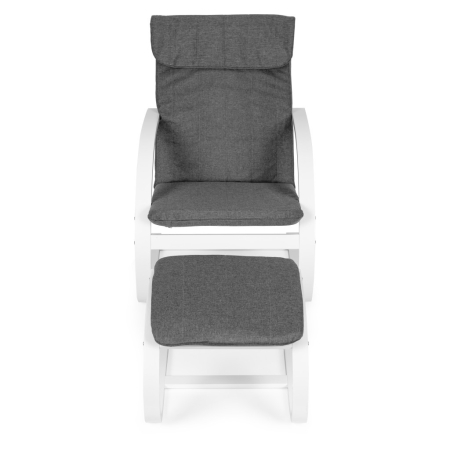 Homelux Balansoar finlandez cu cadru din lemn și suport pentru picioare alb - gri [1]