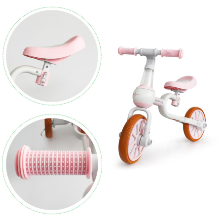 Homelux Bicicletă de jogging 4 în 1 cu pedale detașabile și roți laterale roz [8]