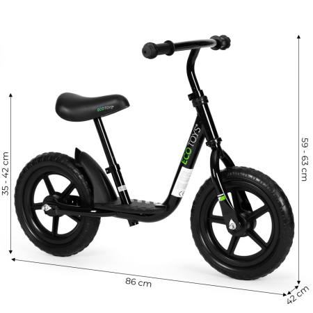 Homelux Bicicleta de jogging cu roți EVA negru [5]