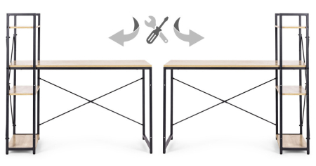 Homelux Birou 120x60 cm cu 3 rafturi Loft Style [7]