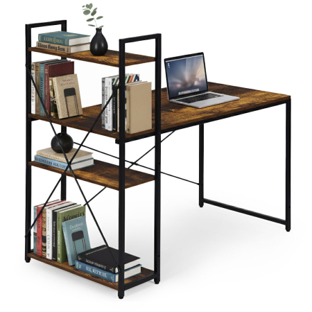 Produse temporar indisponibile - Homelux Birou 120x60 cm cu 3 rafturi Loft Style