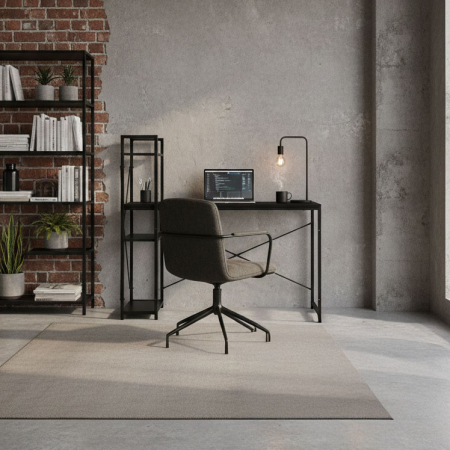 Homelux Birou 120x60 cm cu 3 rafturi Negru [2]