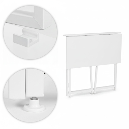 Homelux Birou pliabil 80x45 cm alb [7]