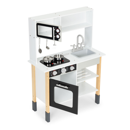 Homelux Bucătărie de jucărie din lemn, cuptor, arzătoare cu microunde, accesorii [1]