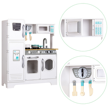 Homelux Bucătărie din lemn pentru copii cu echipamente de uz casnic [8]