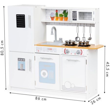 Homelux Bucătărie din lemn pentru copii cu lumini și oale [6]
