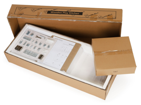 Homelux Bucătărie din lemn pentru copii în alb și auriu [7]