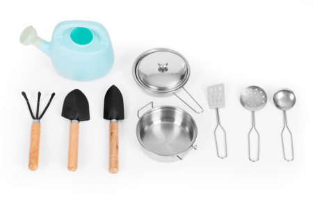 Homelux Bucătărie pentru copii în aer liber din lemn cu accesorii [5]