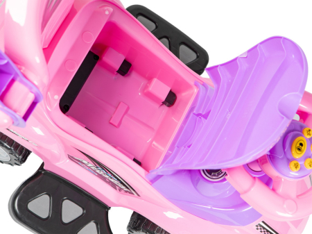 Homelux Cărucior auto 3 în 1 cu mâner deluxe și panou muzical roz [7]