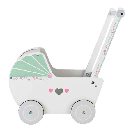 Homelux Cărucior de mers pe jos din lemn alb [3]