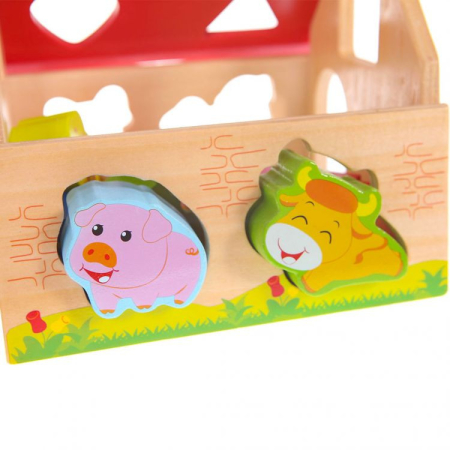 Homelux Casă de potrivire a formei cu animale de fermă, 12 bucăți [1]