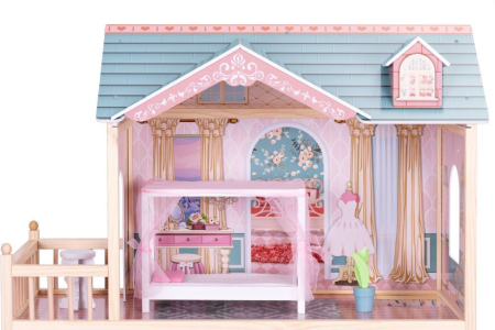 Homelux Casă mare de păpuși din lemn 3 etaje 11 bucăți [6]